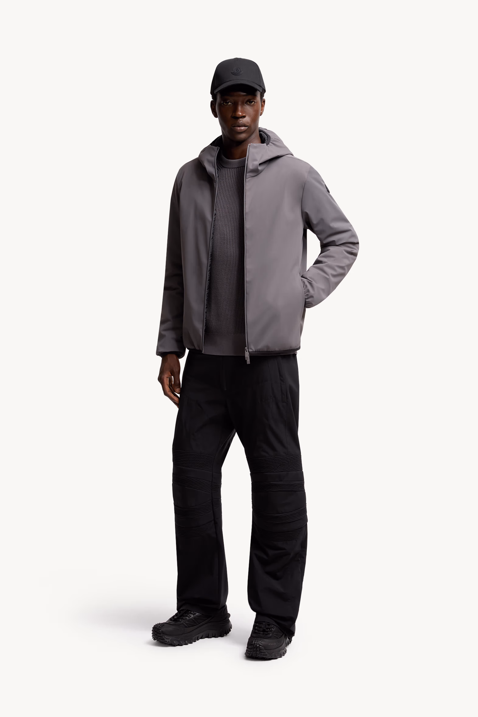 Batisse Hooded Short Down Jacket Men Dark Grey Moncler 0